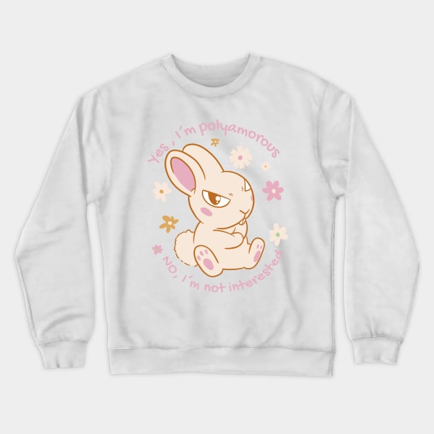 Bunny Polyamorous   P R t shirt Crewneck Sweatshirt by LindenDesigns